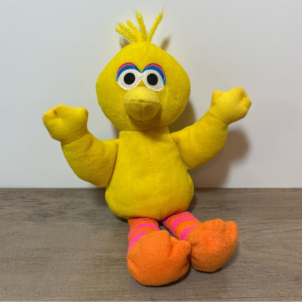 1997 Big Bird Beans Plush Toy Tyco 9" tall Sesame Street Muppets Toy